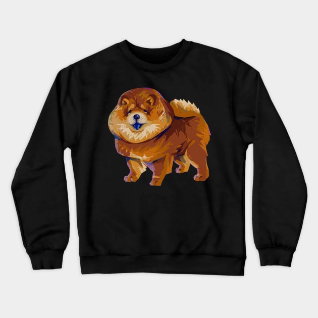 Cute Modern Chow Chow Dog Doggo Puppy Crewneck Sweatshirt by banditotees